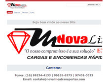 Tablet Screenshot of novalineatransportes.com